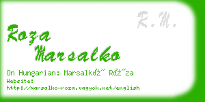 roza marsalko business card